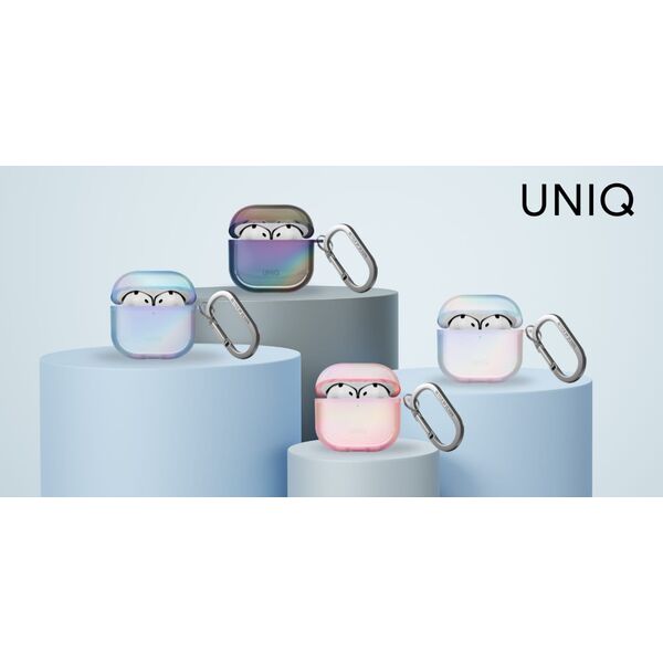 Etui UNIQ Iridescia do AirPods 4 Hang    Case niebieski