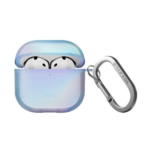 Etui UNIQ Iridescia do AirPods 4 Hang    Case niebieski