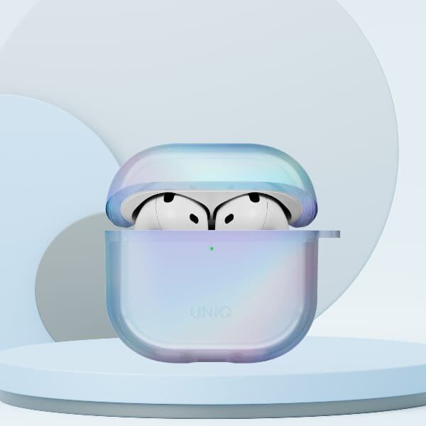 Etui UNIQ Iridescia do AirPods 4 Hang    Case niebieski