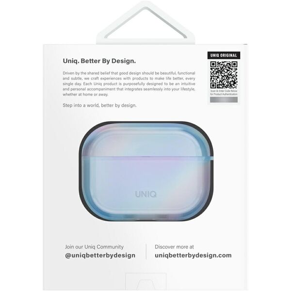 Etui UNIQ Iridescia do AirPods Pro 2     Hang Case niebieski