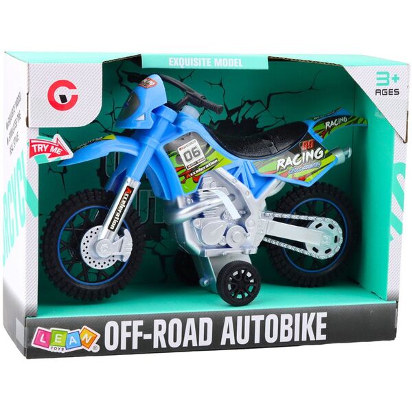 Μοτοσικλέτα Cross Off-Road Κίνηση Φώτα Ήχοι Μπλε