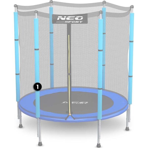 Neo-Sport Słupek dolny do trampoliny z siatką zewnętrzną 4,5 ft niebieski Neo-Sport