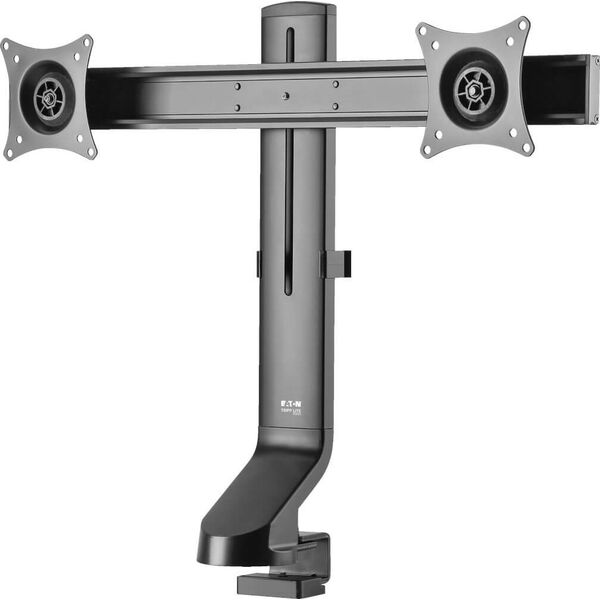 Eaton Tripp Lite Dual-Display Monitor Arm with Desk Clamp and Grommet - Height Adjustable, 17" to 27" Monitors - Befestigungskit - fur 2 LCD-Displays - Stahl - Schwarz - Bildschirmgrosse: 43.2-68.6 cm (17"-27") - Klemmmontage, Tulle, Tischmontage