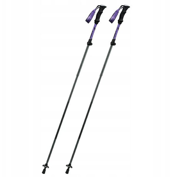 Kijki trekkingowe Qunature nordic walking aluminiowe 110 - 130 cm - fioletowe