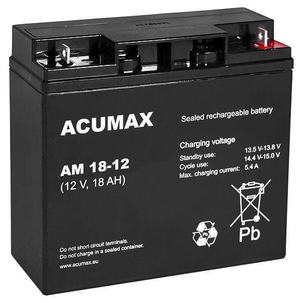 EMU BATTERY 12V 18AH VRLA AM18-12 ACUMAX