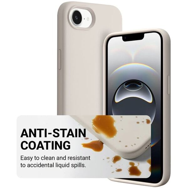 Color Cover Magnetic - Etui iPhone 16e MagSafe Kamienny beż