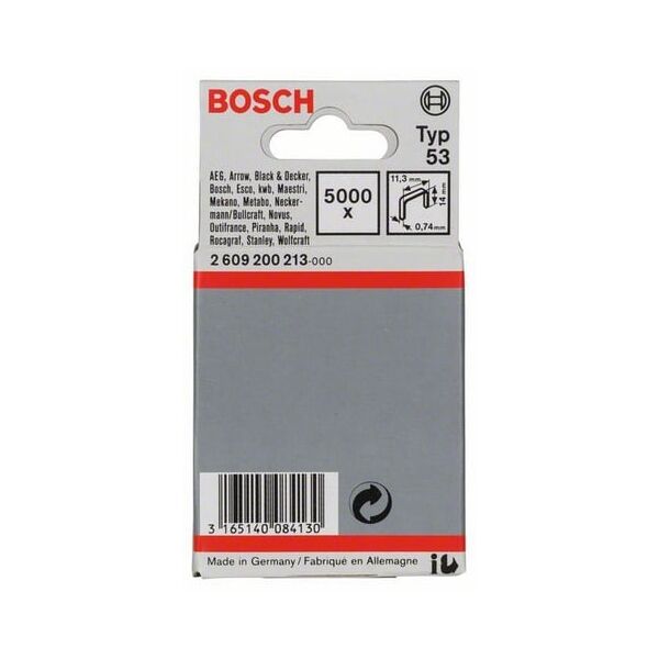Bosch Zszywki z cienkiego drutu typ 53 14mm 5000szt. (2609200213)