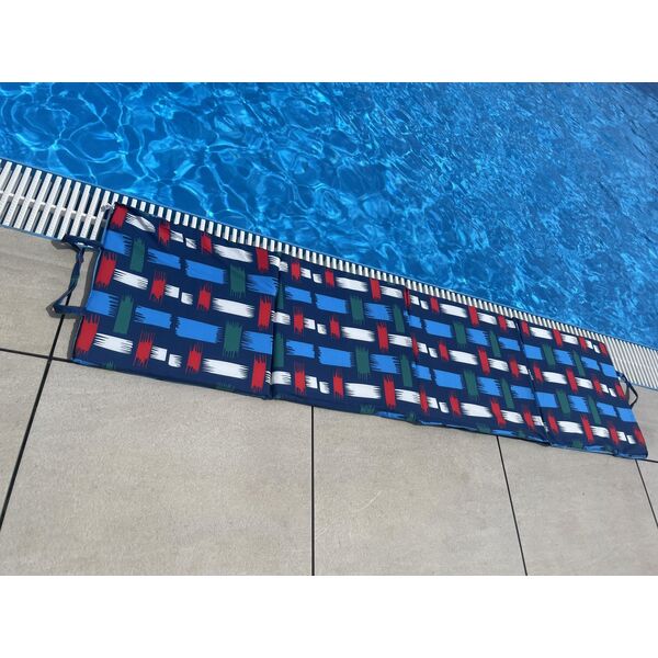 Koc Plażowy Mata Leżanka Leżak Składany Wodoodporny KUBISPORT 180x50 cm