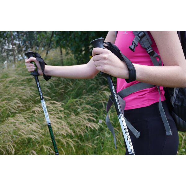 Kije Trekkingowe do Nordic Walking Składane Antishock KUBISPORT 72-145 cm