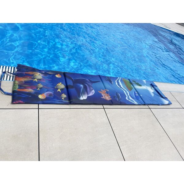Koc Plażowy Mata Leżanka Leżak Składany Wodoodporny KUBISPORT 180x48 cm
