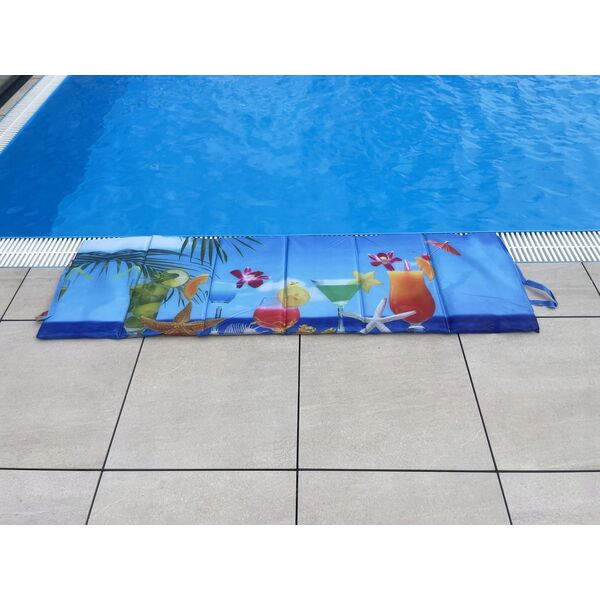 Koc Plażowy Mata Leżanka Leżak Składany Wodoodporny KUBISPORT 195x55 cm