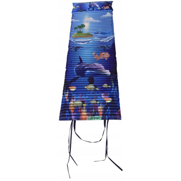 Leżak Plażowy Piankowy z Zagłówkiem Nadrukiem KUBISPORT 184 x 55 x 1,5 cm
