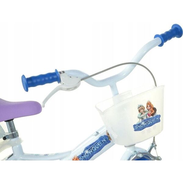 Rowerek Rower Dziecięcy dla Dzieci Dziewczynki z Bocznymi Kółkami DINO 12"