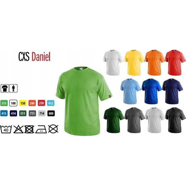 KOSZULKA T-SHIRT CXS DANIEL 2710 CZARNA ROZMIAR XXL