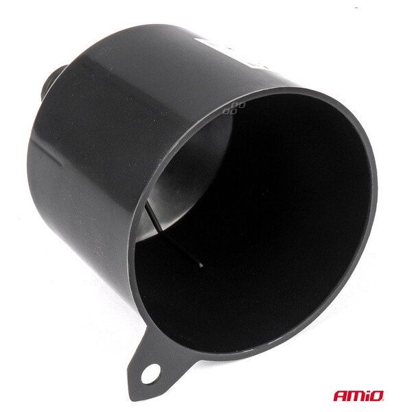 Lejek plastikowy czarny uniwersalny do paliwa cieczy wody owalny 12 cm AMIO-04043