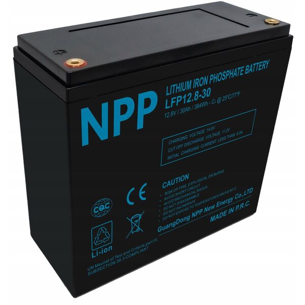 Akumuliatorius NPP LFP LiFePO4 12.8V 30Ah T12