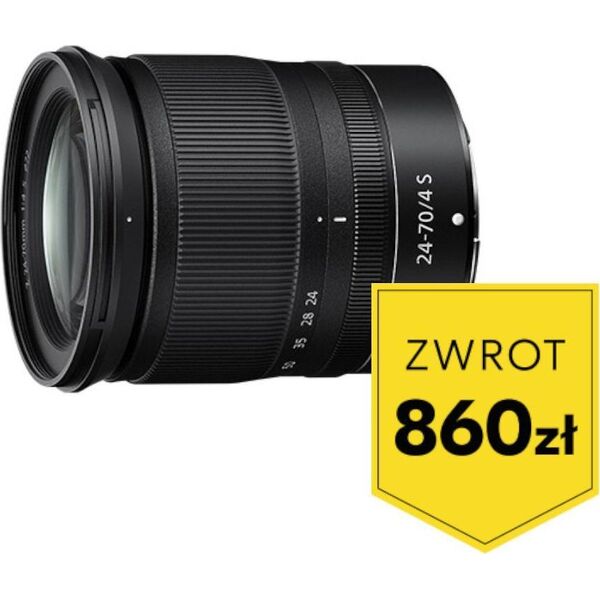 Obiektyw Nikon Obiektyw Do bezlusterkowców Nikon NIKKOR Z JMA704DA (24-70 mm| zmiennoogniskowy| 72 mm)