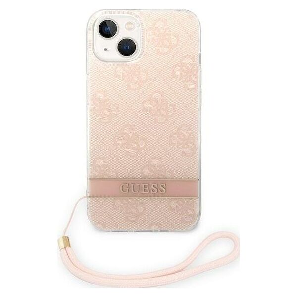 Guess Etui Guess do iPhone 14 Plus 6,7" różowy/pink hardcase 4G Print Strap
