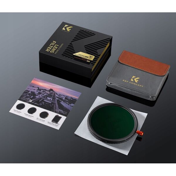Filtr Hybrydowy 3w1 K&F 49 mm 49mm Fader ND2-32 + CPL + Black Diffusion 1/4 / KF01.2920V2