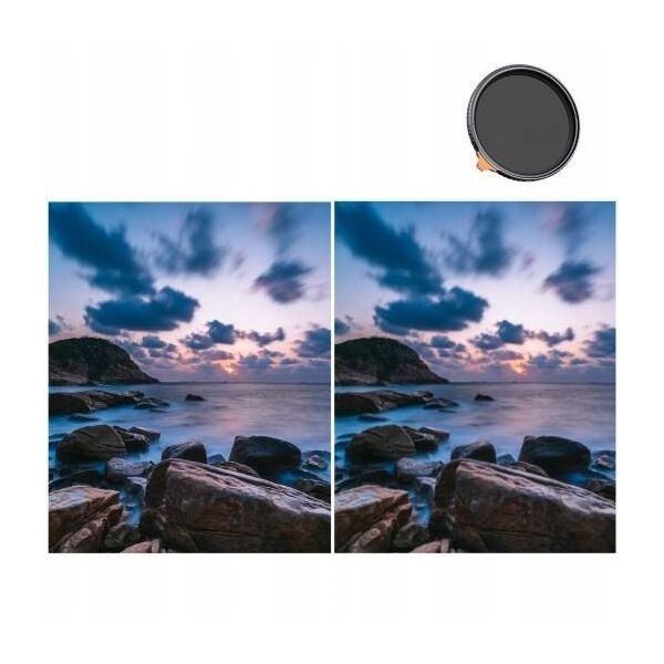 Filtr Hybrydowy 3w1 K&F 58 mm 58mm Fader ND2-32 + CPL + Black Diffusion 1/4 / KF01.2923V2
