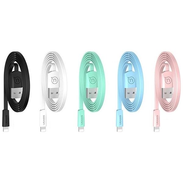 Kabel USB Usams USB-A - Lightning 1.2 m Czarny (SJ199IP01)