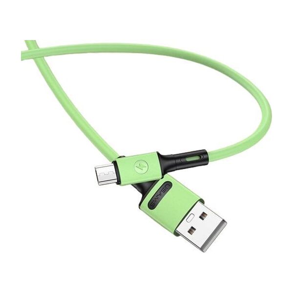 Kabel USB Usams USB-A - microUSB 1 m Zielony (69871-uniw)