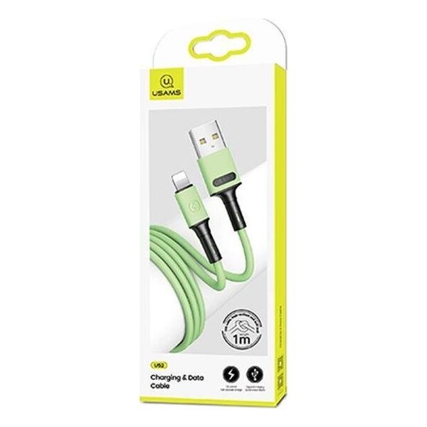 Kabel USB Usams USB-A - Lightning 1 m Zielony (69867-uniw)