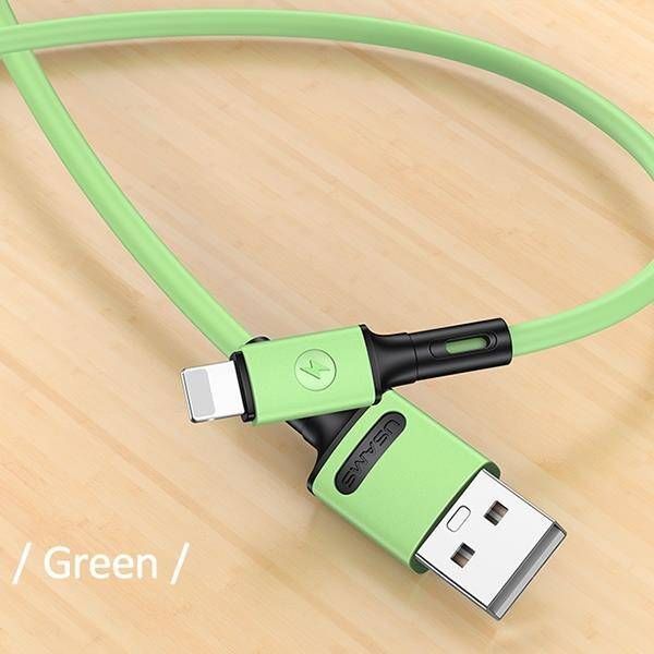 Kabel USB Usams USB-A - Lightning 1 m Zielony (69867-uniw)