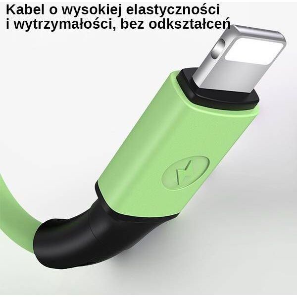 Kabel USB Usams USB-A - Lightning 1 m Zielony (69867-uniw)