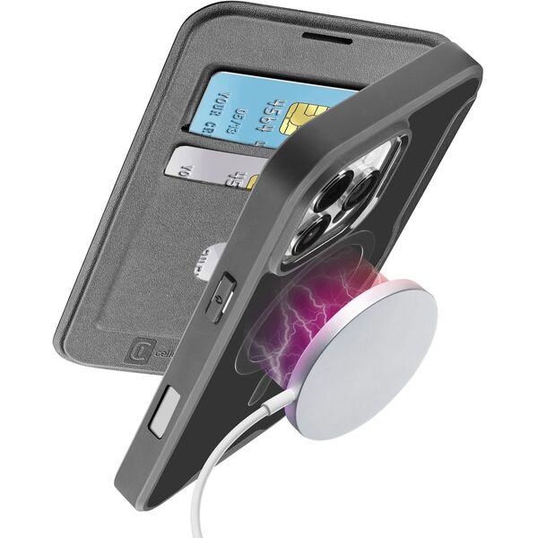Cellularline 8018080483820 pokrowiec na telefon komórkowy 17,5 cm (6.9") Folio Czarny