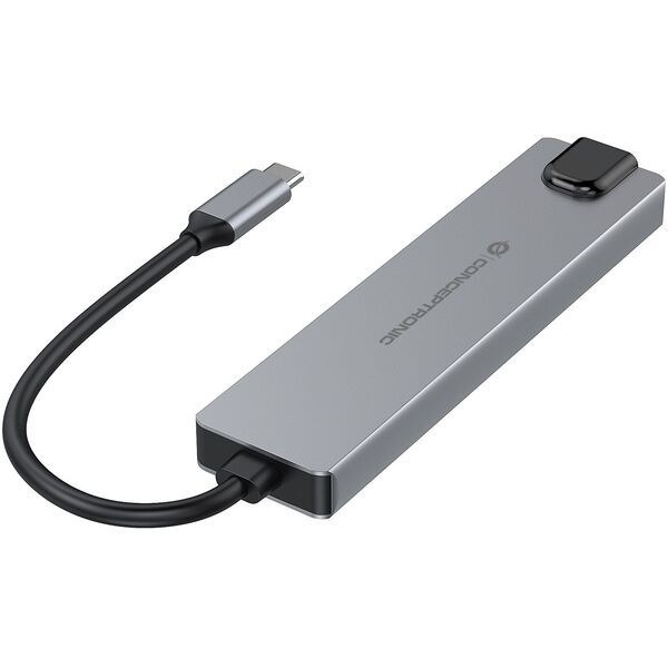 Conceptronic DONN29G stacja dokująca Przewodowa USB 3.2 Gen 2 (3.1 Gen 2) Type-C Szary