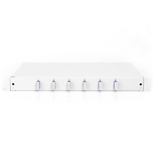 DIGITUS LWL Spleißbox 1HE bestückt 6x SC DX OS2 grau
