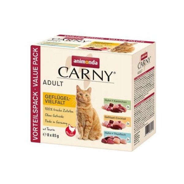 ANIMONDA Carny vielfalt drób mix kawałki 8x85g