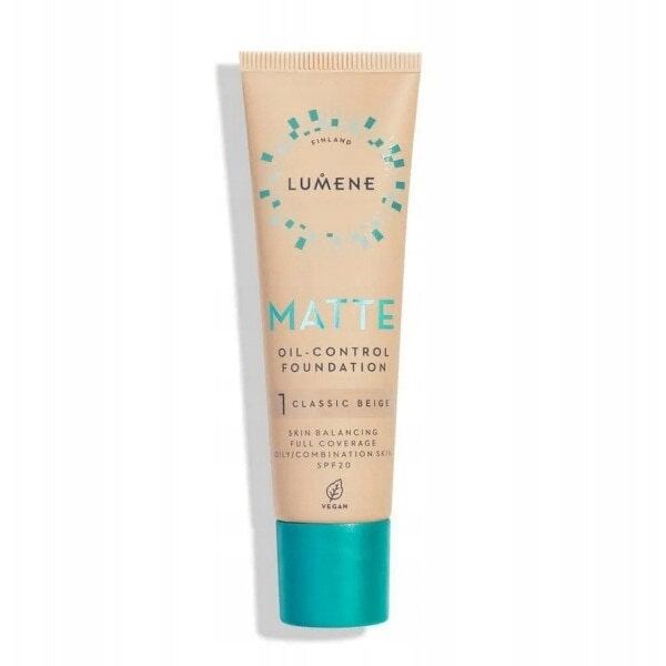 LUMENE_Matte Oil-Control ματ foundation για το πρόσωπο SPF20 1 Classic Beige 30ml