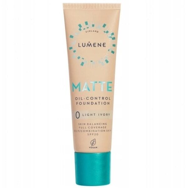 LUMENE_Matte Oil-Control ματ foundation για το πρόσωπο SPF20 0 Light Ivory 30ml
