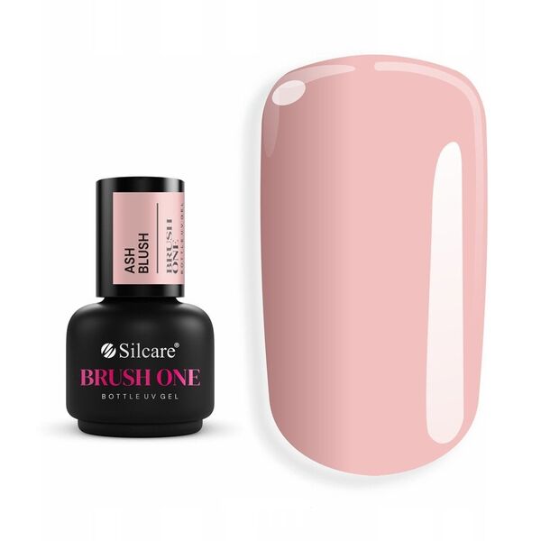 SILCARE_Brush One Bottle Gel τζελ οικοδόμησης σε μπουκάλι με πινέλο Ash Blush 15g