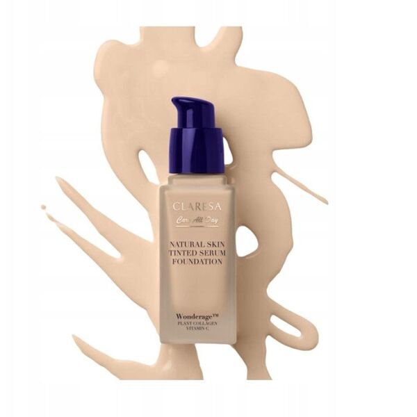 CLARESA_Natural Skin Tinted Serum Foundation podkład-serum z naturalnym wykończeniem 1W Light Warm 32ml