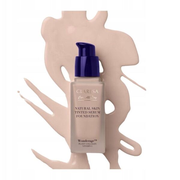 CLARESA_Natural Skin Tinted Serum Foundation, Podkład-serum z naturalnym wykończeniem 1C Light Cool 32ml