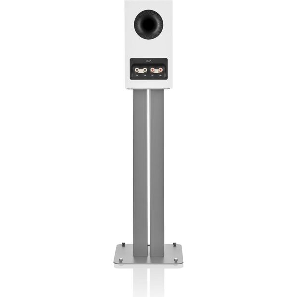 B&W 607 S3 pedestal speaker, 1 pc, white/oak