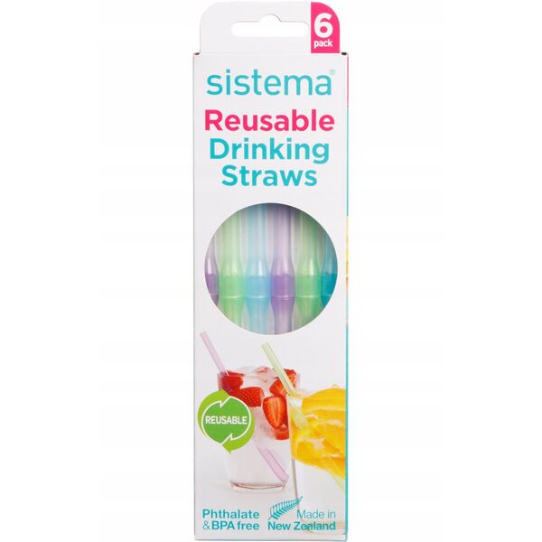 Sistema - Reusable Straws 6Pack