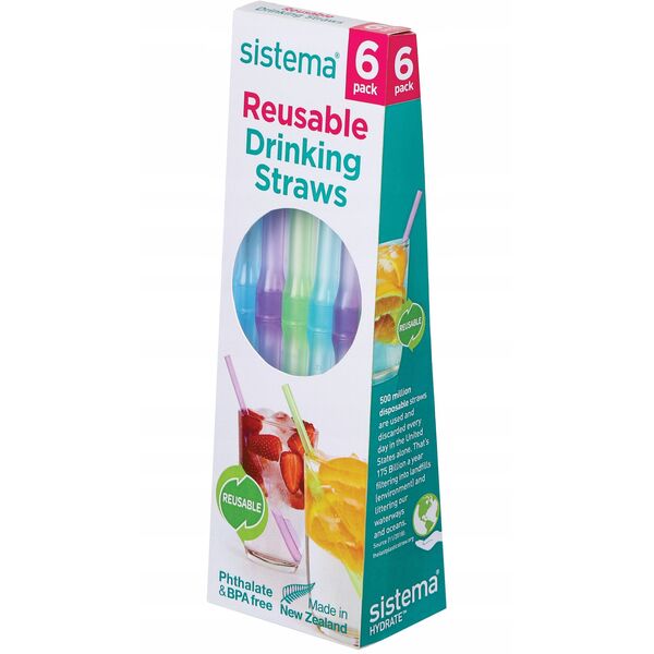 Sistema - Reusable Straws 6Pack