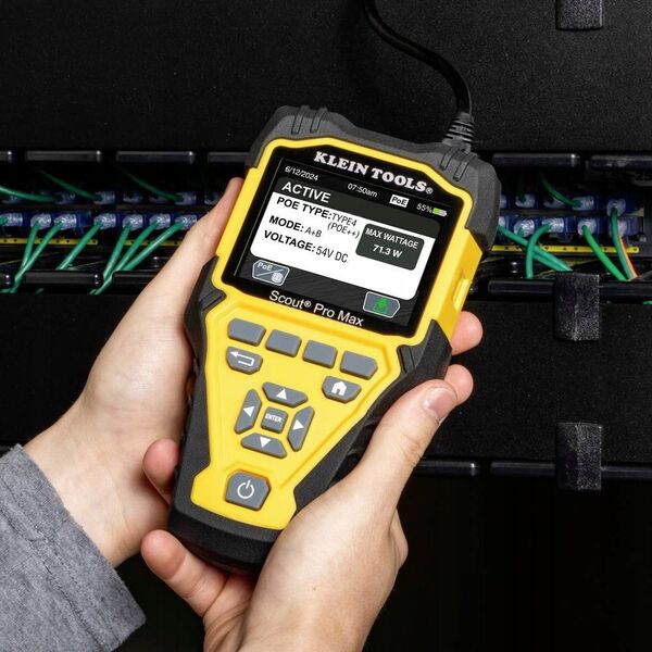 KLEIN TOOLS - VDV Scout® Pro Max Tester s přijímačem Set - 20x RJ45, 20x F-konektor