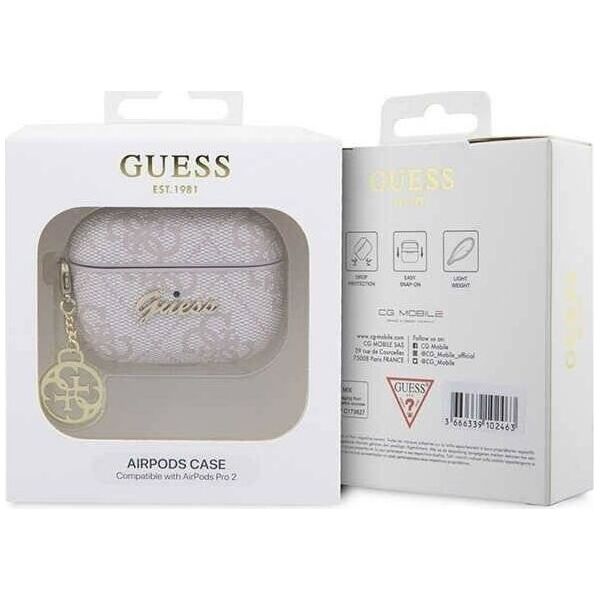 Guess Etui Guess GUAP2G4GSMP Apple AirPods Pro 2 cover różowy/pink 4G Charm Collection