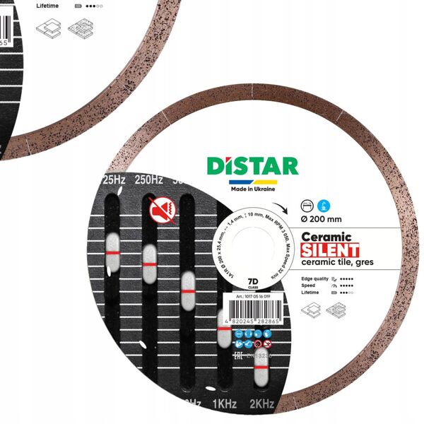 DISTAR DIAMOND BLADE CERAMIC SILENT 200 x 1.4 x 10 x 25.4