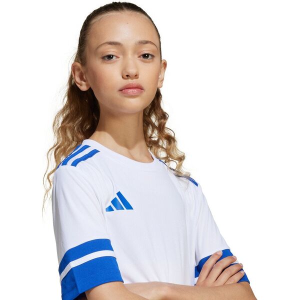 Koszulka dla dzieci adidas Squadra 25 biało-niebieska JJ0060 128cm