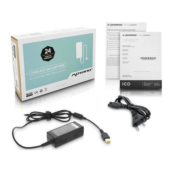 Zasilacz do laptopa Movano 45 W, 4.5 mm, 2.3 A, 20 V (ZZ/LEN20225Y)