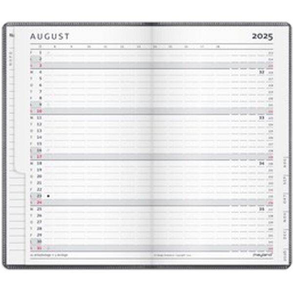 Mayland-Burde Index Planner mini σκούρο γκρι PP-πλαστικό 2025 14404981 5700865071003