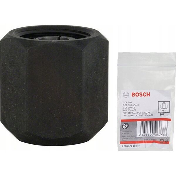 Bosch Bosch collet 8mm, clamping nut SW 19mm (black, for routers GOF / POF)