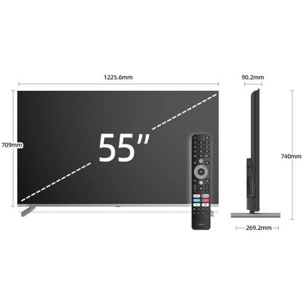 CHiQ M55QN9V TV 55", UHD MiniLED  Google TV DLG 120 Hz