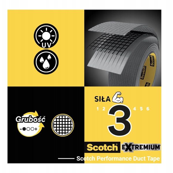 Scotch Gewebekleb. 48mmx25m schwarz